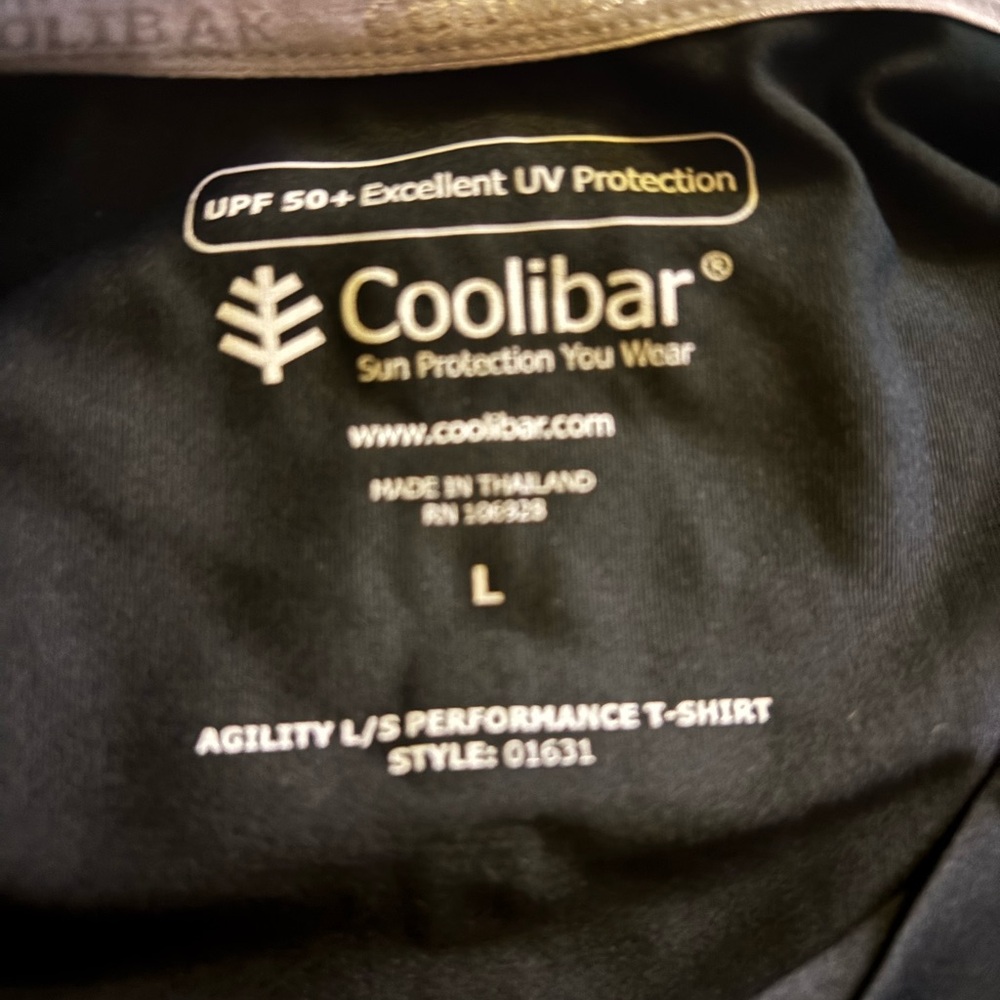 Coolibar Black Long Sleeve Performance T-Shirt